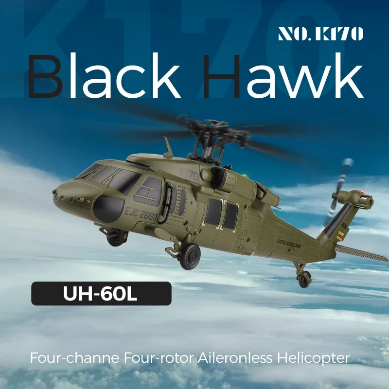 K170 RC Helicopter UH-60L 4 Ch - Kids Toys Channel ulasan dan harga