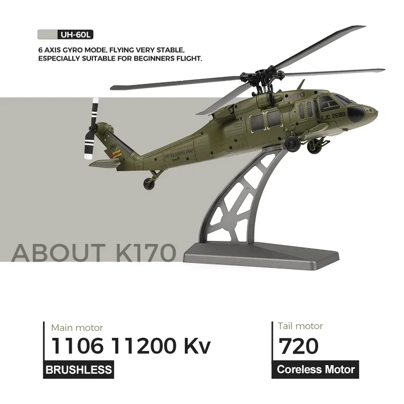 K170 RC Helicopter UH-60L 4 Ch - Kids Toys Channel ulasan dan harga