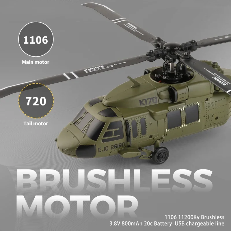K170 RC Helicopter UH-60L 4 Ch - Kids Toys Channel ulasan dan harga