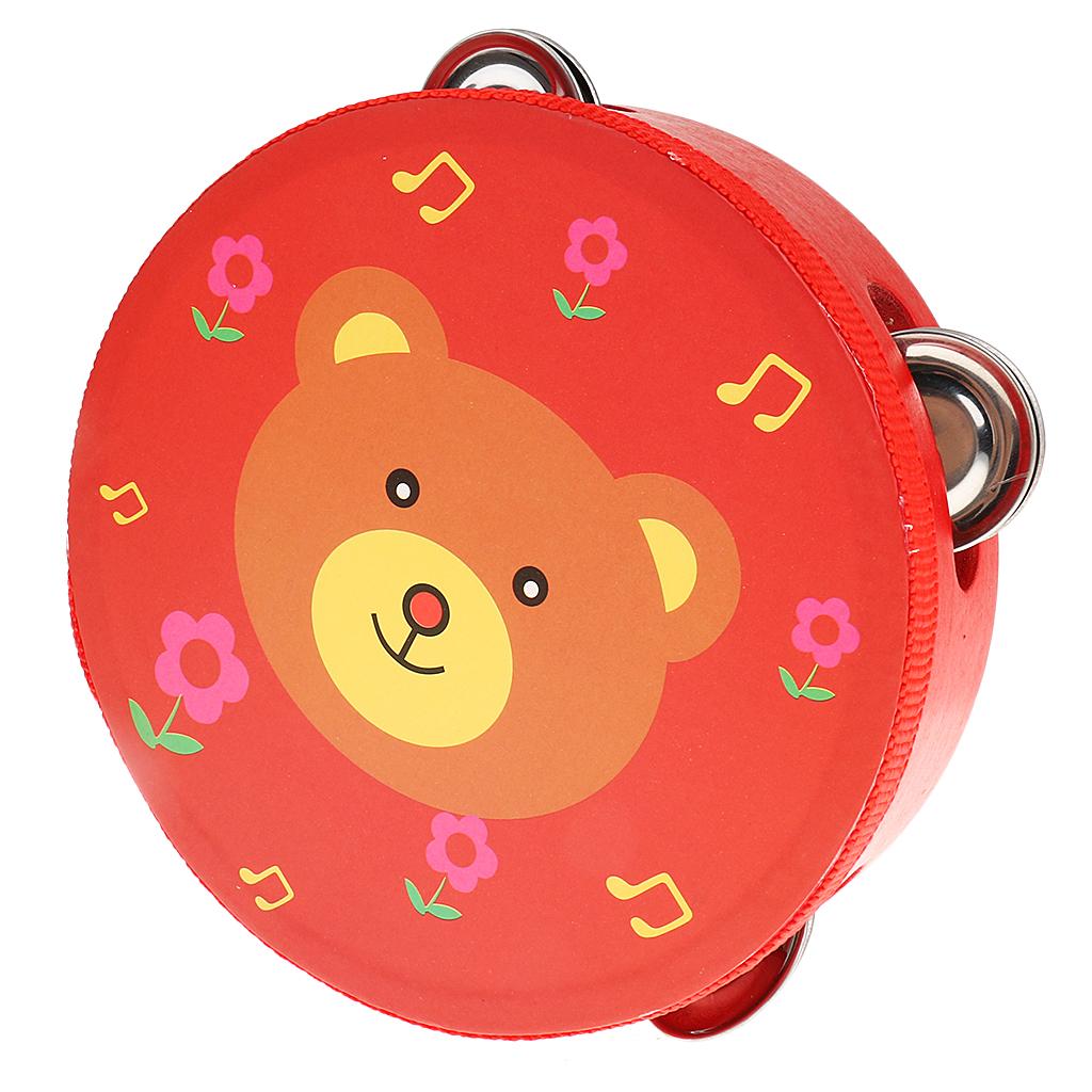 Hand Bell Wooden Tambourine Pe - Kids Toys Learning ulasan dan harga