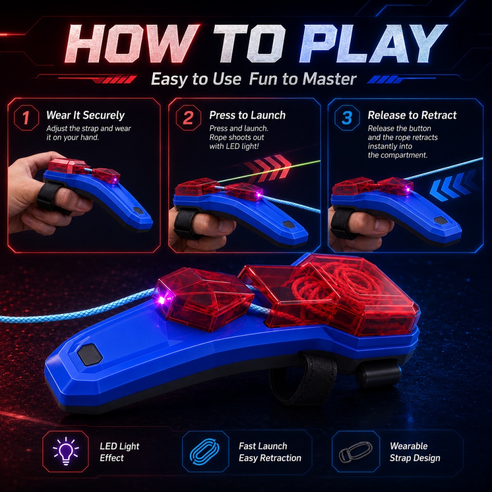 Creative Rope Launcher Spider  - Kids & Toys Expo Saudi Arabia ulasan dan harga