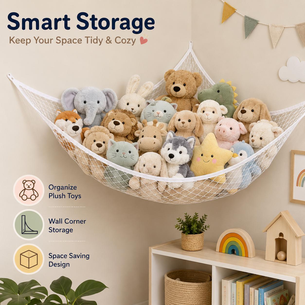 Mesh Toy Storage Hammock Hangi - Kids & Toys Expo Saudi Arabia ulasan dan harga