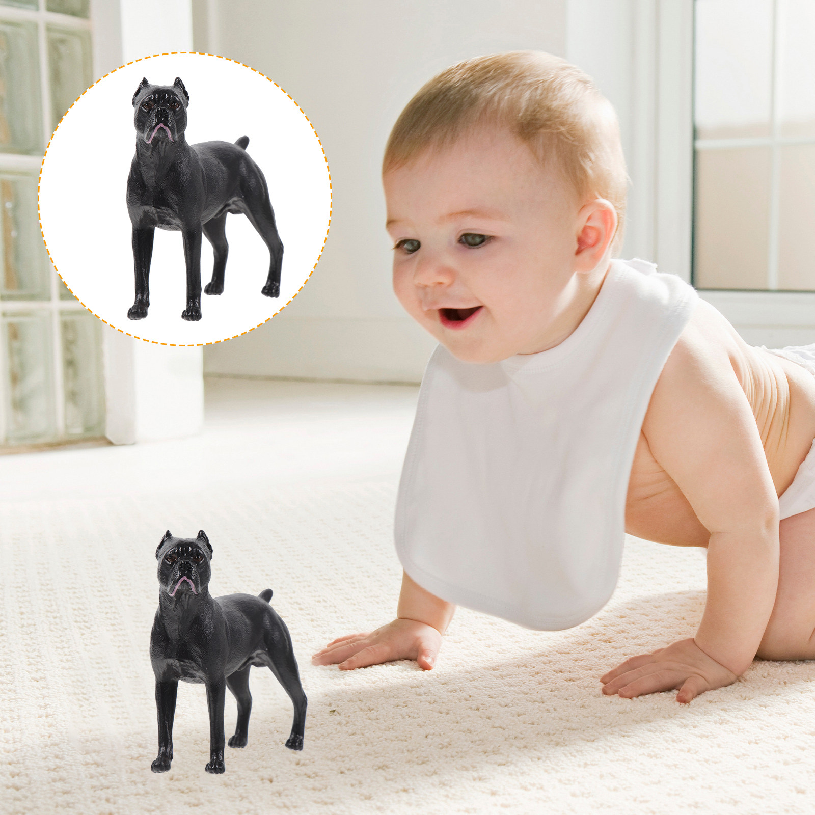 Casro Dog Simulation Figure Pl - Kids Toys Learning ulasan dan harga