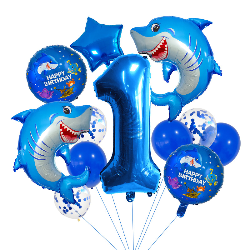 14PCS Shark Themed Number Ball - Water Balloon Set ulasan dan harga