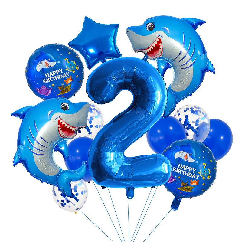 14PCS Shark Themed Number Ball - Water Balloon Set ulasan dan harga