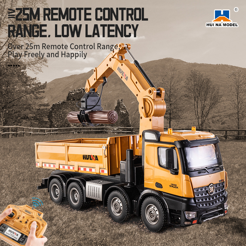 Huina 1538 RC Dump Truck 1:14  - Kids Toys Channel ulasan dan harga