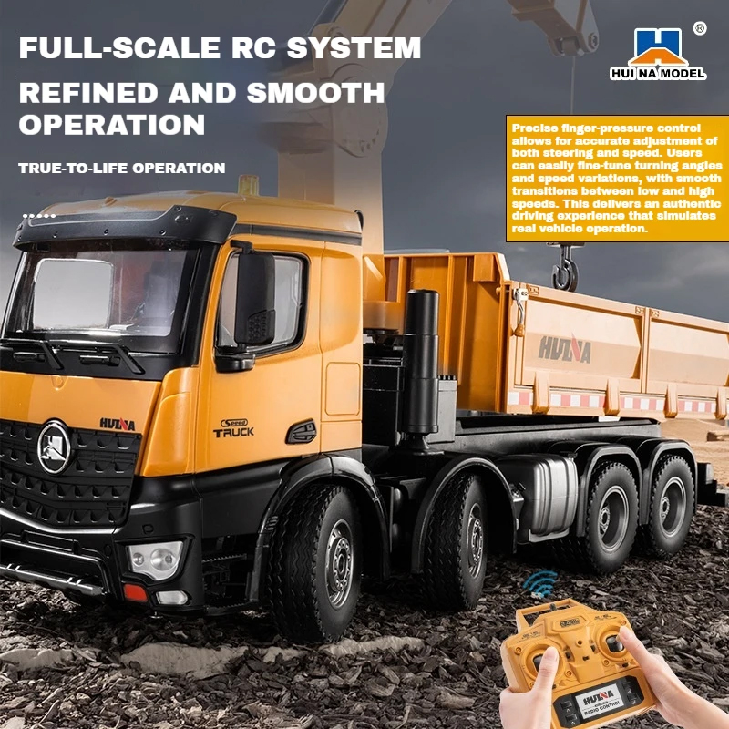 Huina 1538 RC Dump Truck 1:14  - Kids Toys Channel ulasan dan harga